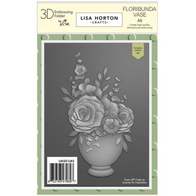 Lisa Horton Crafts 3D Embossing Folder and Die - Floribunda Vase